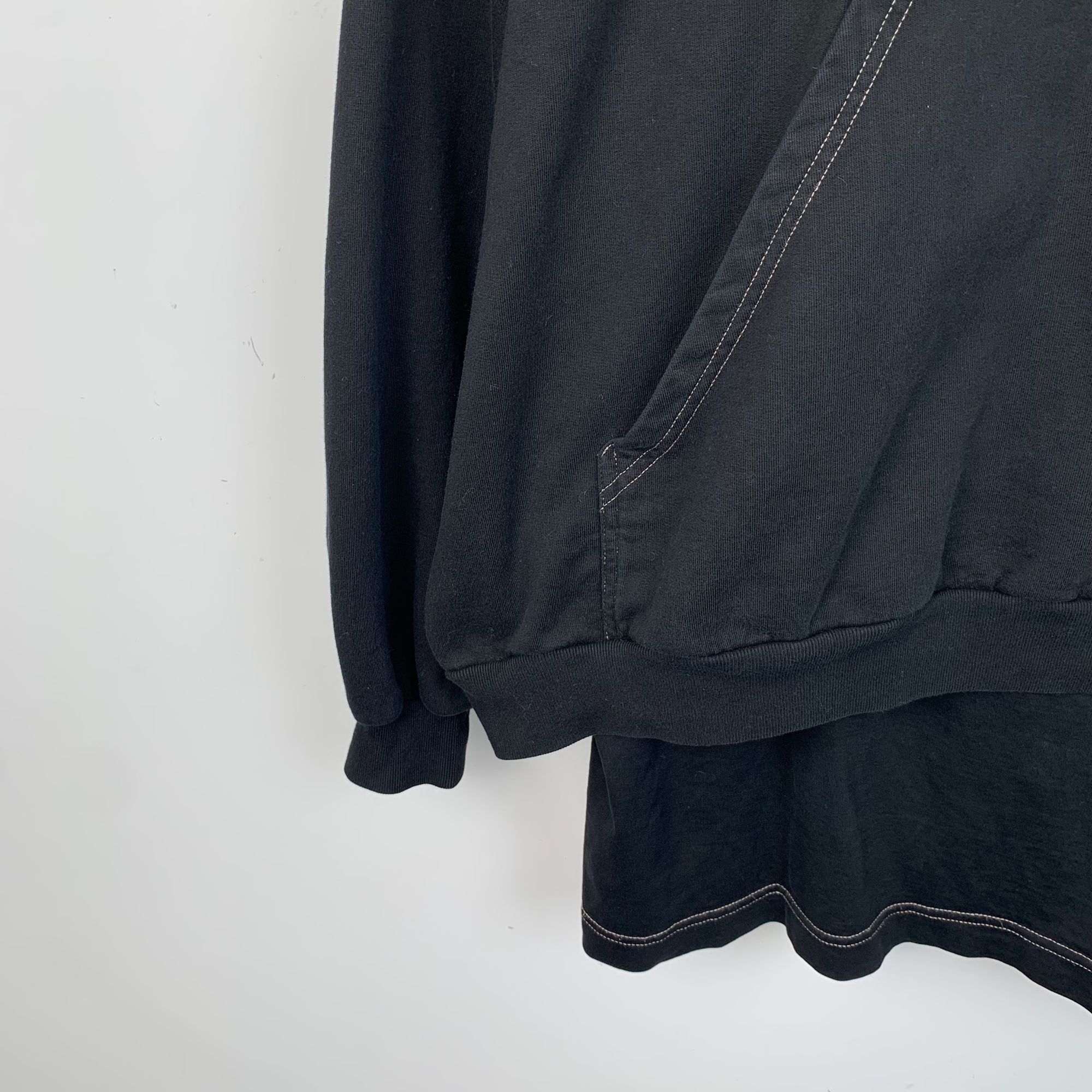 Balenciaga Balenciaga Black Oversized Hoodie Sweatshirt With Front Pock Size US L / EU 52-54 / 3 - 4 Thumbnail