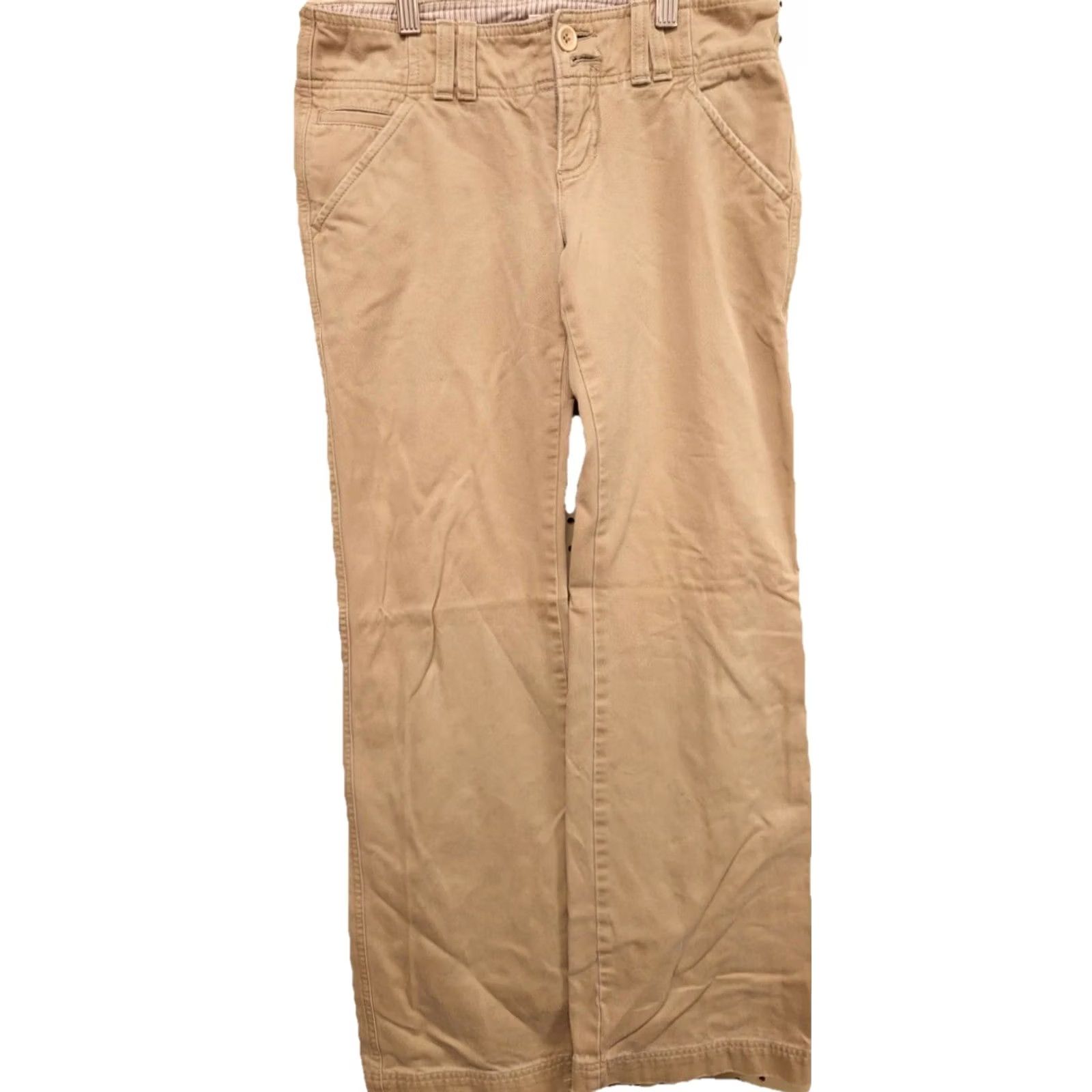 Vintage Abercrombie & Fitch Chino Pants Womens 00R Beige Khaki Straight Casual Cotton Pants Women Size 24" / US 00 / IT 34 - 2 Thumbnail