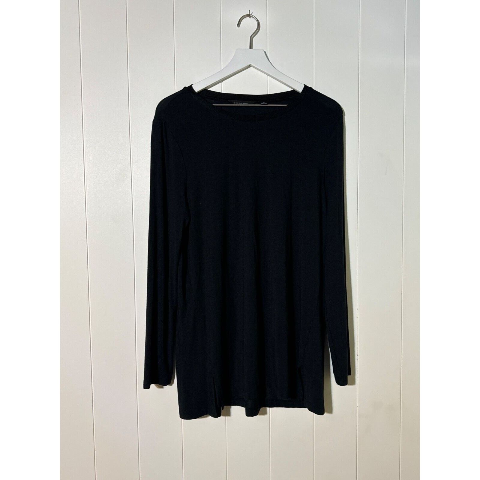 Halston H by Halston Shirt Women's Medium Ultra Soft Tunic Black Size M / US 6-8 / IT 42-44 - 1 Thumbnail