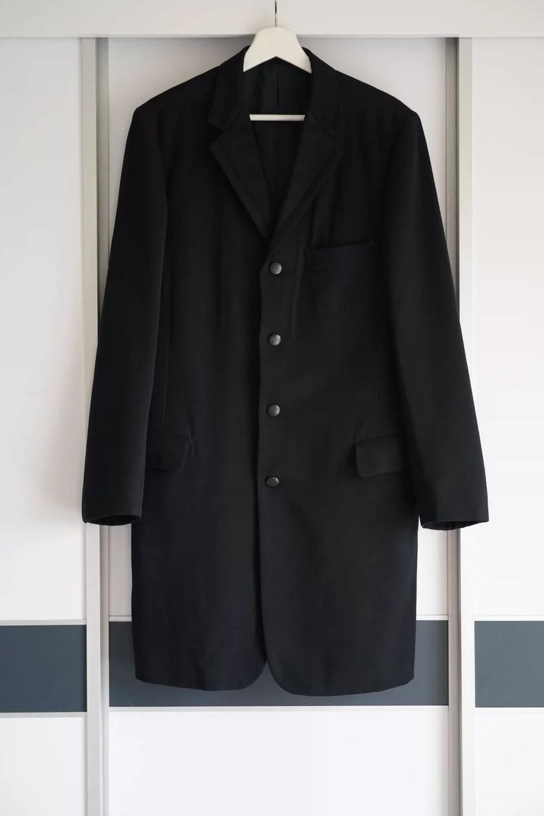 Yohji Yamamoto Yohji Yamamoto Black Wool Overcoat Size S