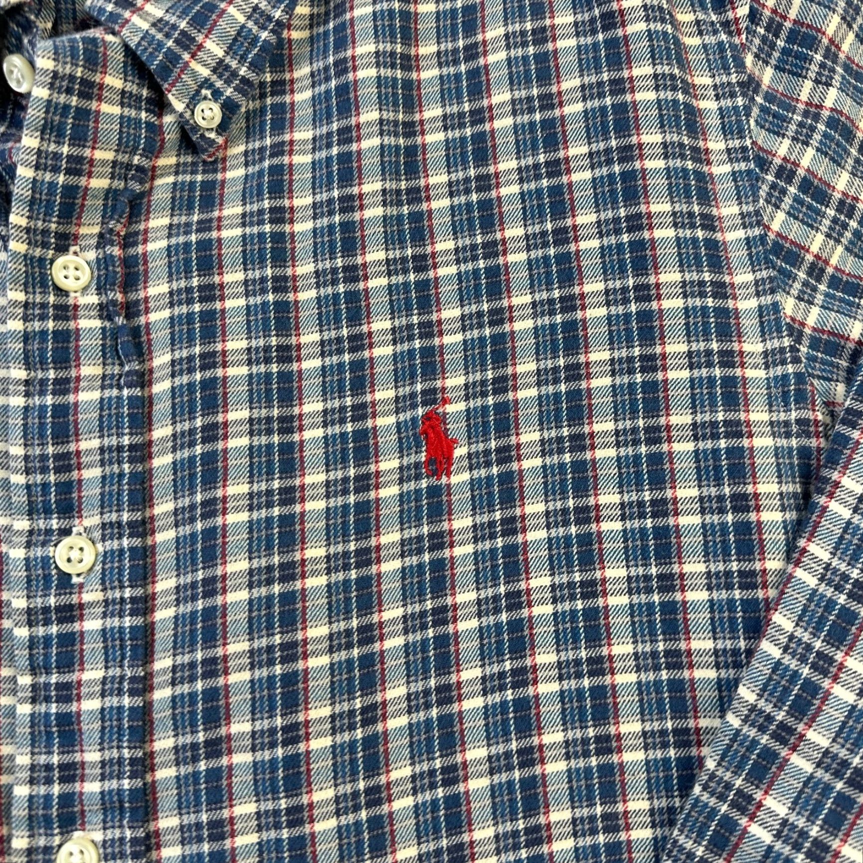 Ralph Lauren Ralph Lauren Shirt Mens Medium Blue Pony Flannel Button-Up Classic Fit Plaid Casual Cotton Polyester Button-Down Collar Spring Fall Summer Winter Size US M / EU 48-50 / 2 - 4 Thumbnail