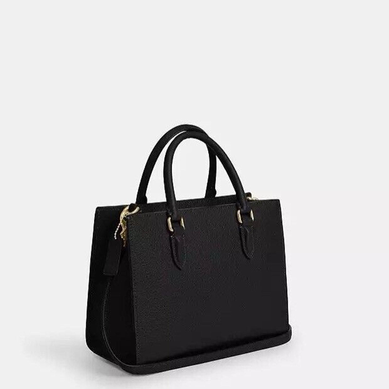 Coach NWT Coach Maggie Small Tote Bag CY668 Pebbled Leather Black Size ONE SIZE - 8 Thumbnail