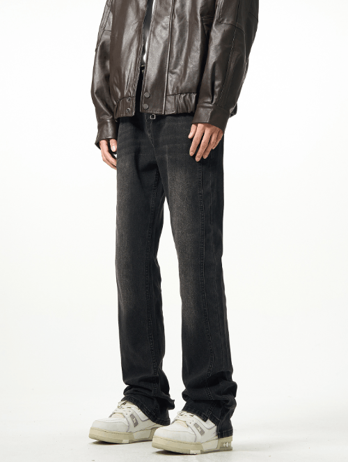 Japanese Brand Washed slim straight men's retro cleanfit flared jeans Size US 32 / EU 48 - 2 Thumbnail