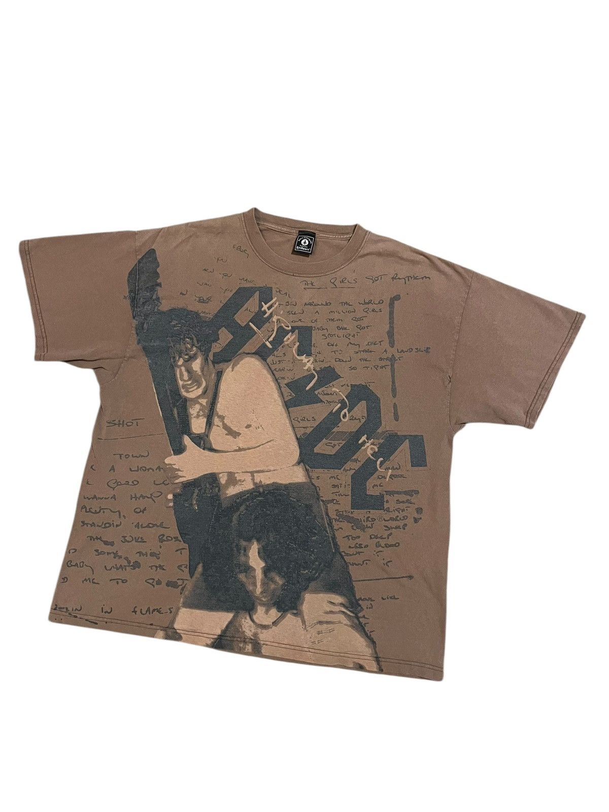 Band Tees Rare Vintage AC/DC Brown Graphic Tee Size US XL / EU 56 / 4 - 1 Thumbnail