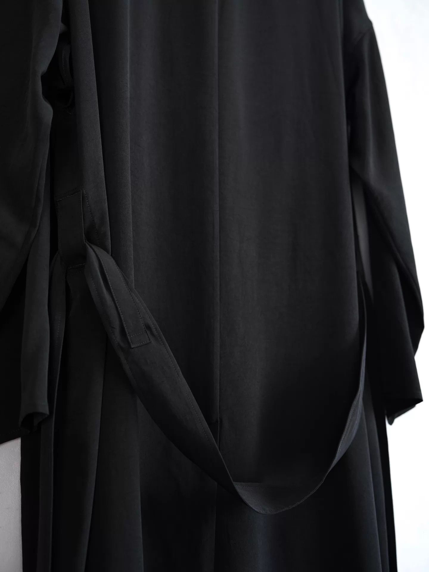 Yohji Yamamoto Yohji Yamamoto 26SS Collarless Tie Triacetate Coat Size US L / EU 52-54 / 3 - 5 Thumbnail