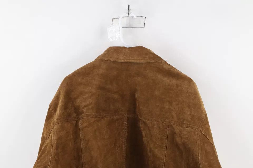 Vintage Vintage 90s Streetwear Leather Flight Bomber Jacket Brown Size US L / EU 52-54 / 3 - 11 Thumbnail