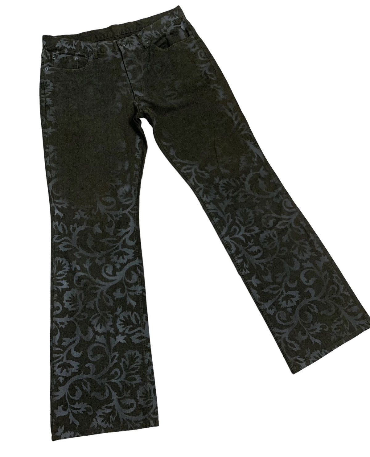 Japanese Brand × Tornado Mart 🔥Vintage Custom Culture Printed Silver Paisley Pants Size US 32 / EU 48 - 1 Thumbnail