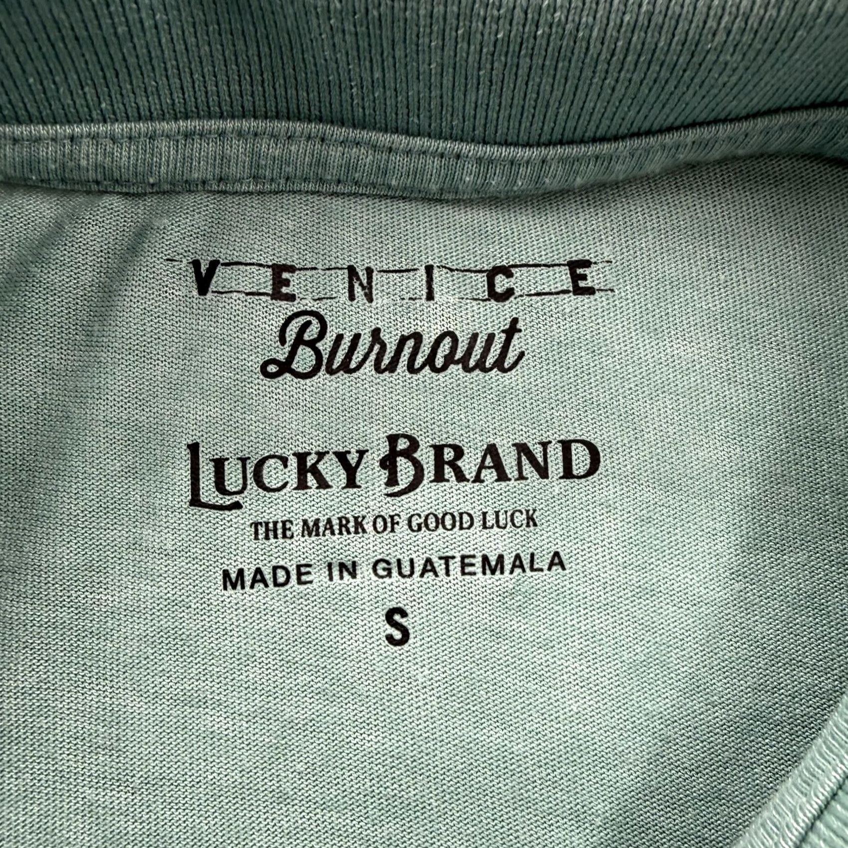 Lucky Brand Lucky Brand Polo Shirt Mens Small Green Long Sleeve Venice Burnout Top Size US S / EU 44-46 / 1 - 3 Thumbnail