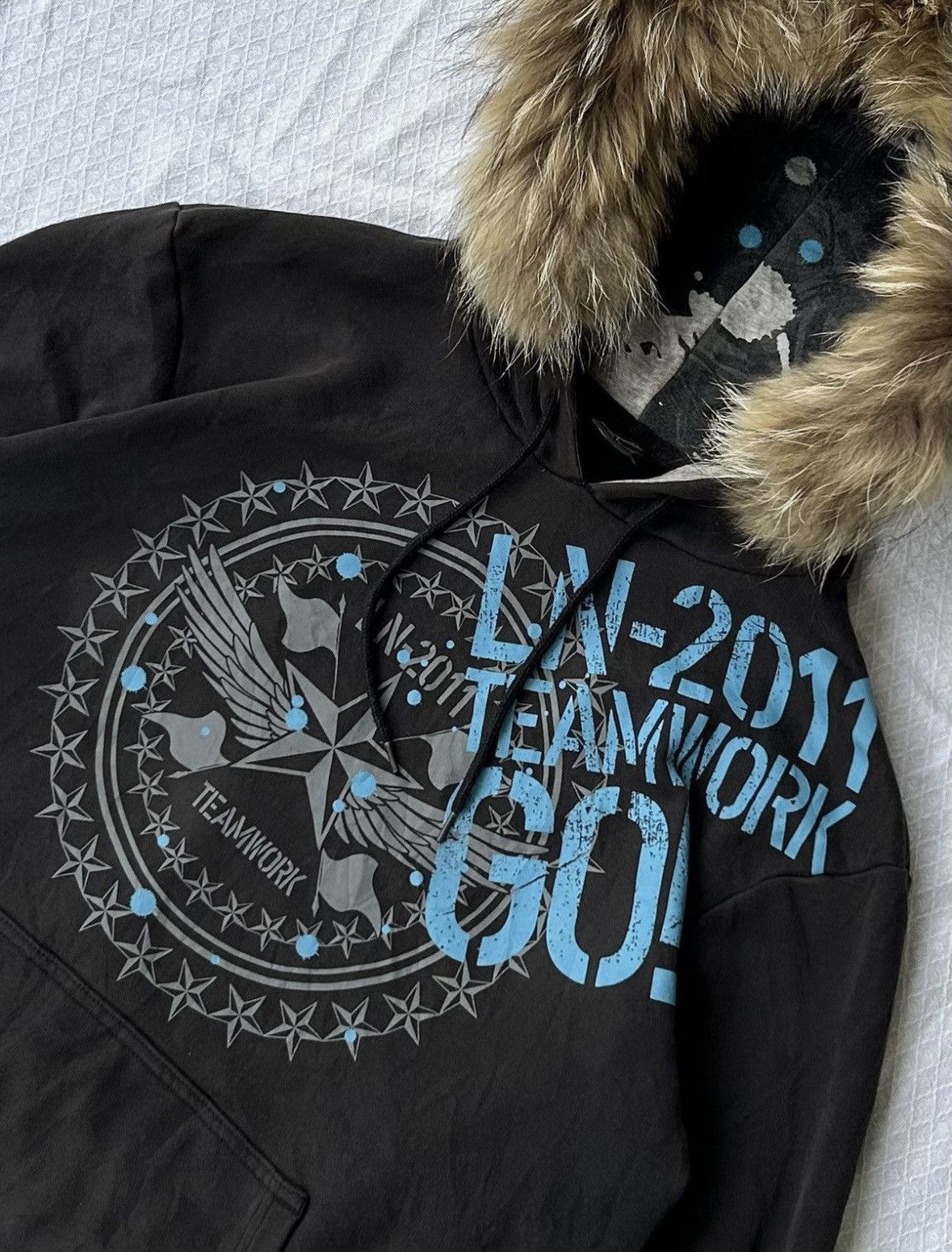 Japanese Brand Fur hoodie lining team work ifsixwasnine Size US M / EU 48-50 / 2 - 5 Thumbnail