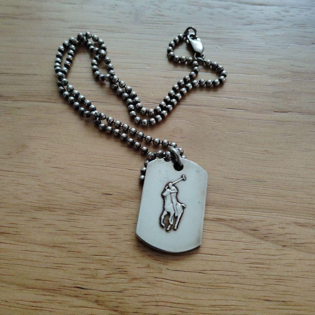 Ralph Lauren Ralph Lauren RL Silver Dog Tag Necklace Size ONE SIZE - 1 Thumbnail