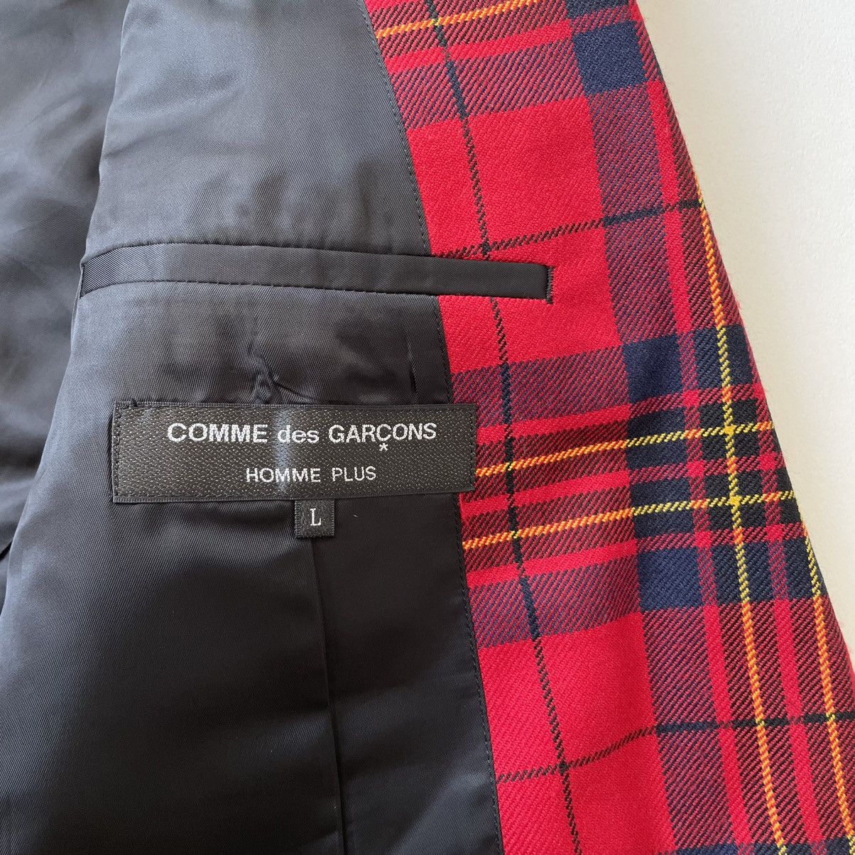 Comme des Garcons Homme Plus A/W 14 Oversized Lapel Tartan Wool Blazer Size 38R - 10 Thumbnail