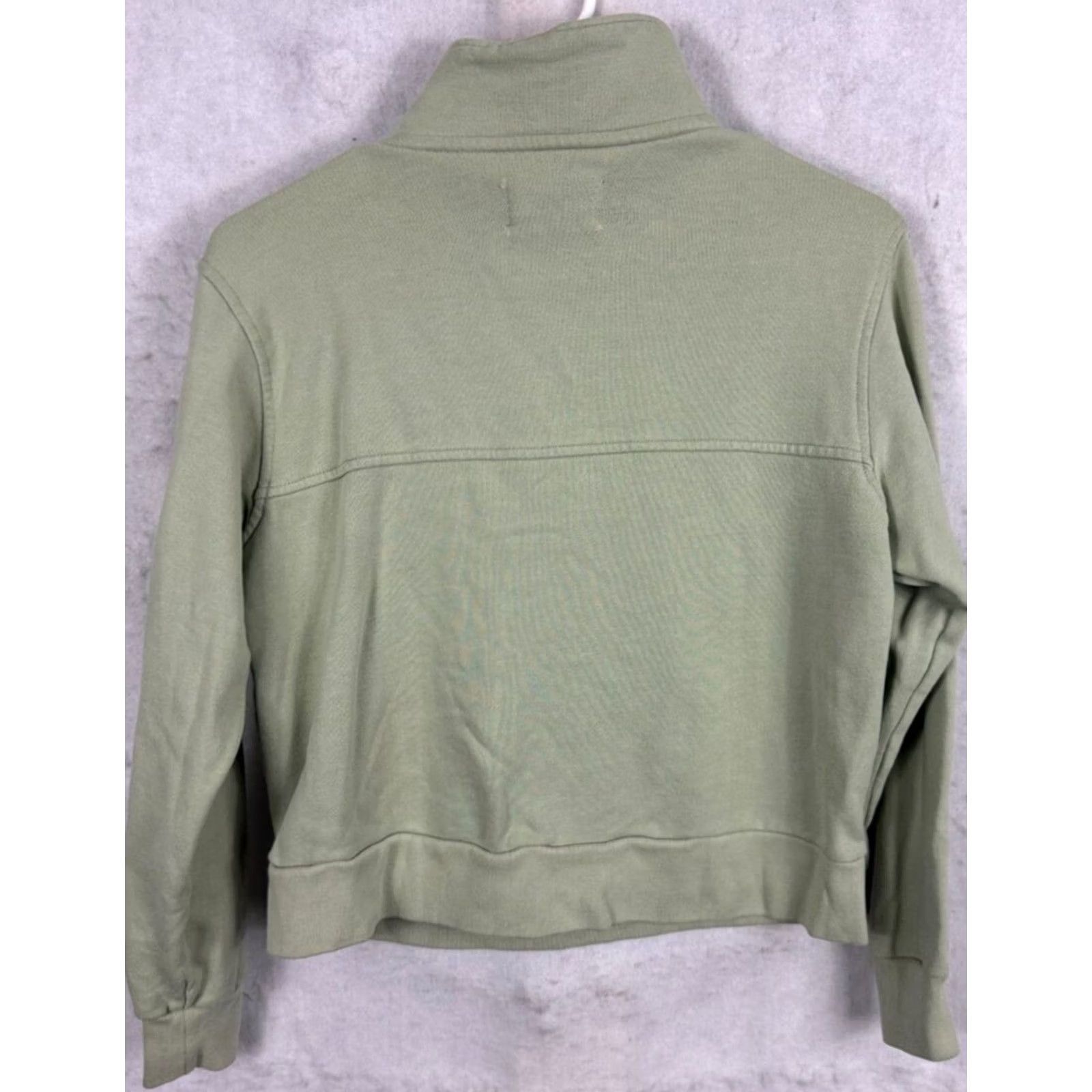 Everlane Everlane Organic Cotton Track Jacket Women XXS Green Long Sleeve Sweatshirt Size XXS / US 00 / IT 34 - 2 Thumbnail