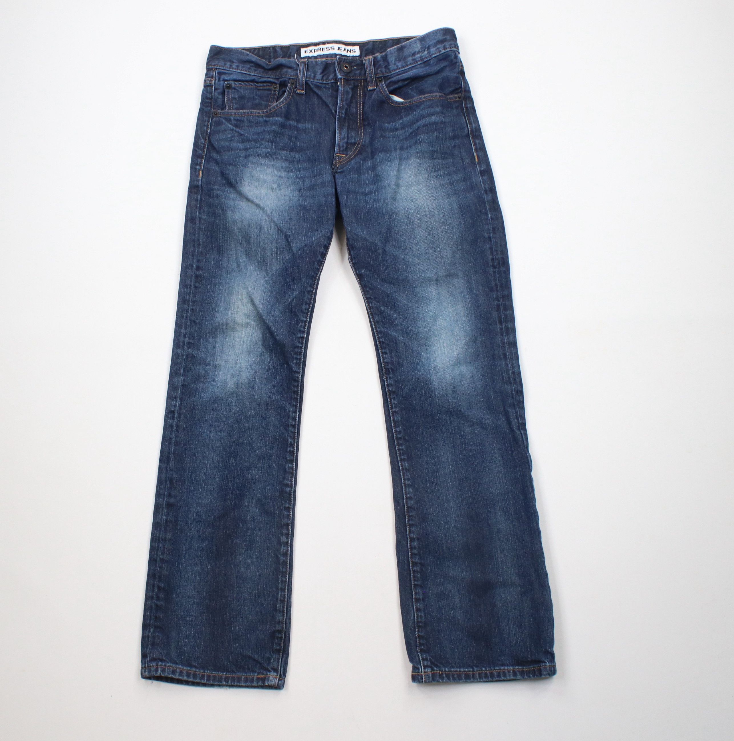 Express × Vintage Express Slim Fit Rocco Boot Cut Denim Jeans Blue Cotton Size US 30 / EU 46 - 1 Thumbnail