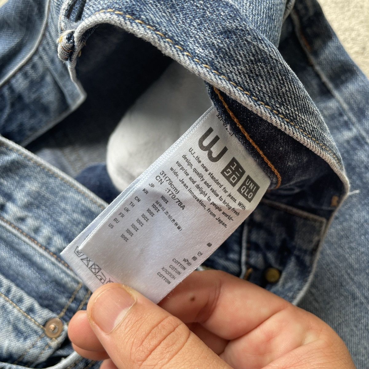 Japanese Brand W32x32.5💥 Vintage Japanese Brand Denim Jeans Pants Faded Size US 32 / EU 48 - 8 Thumbnail
