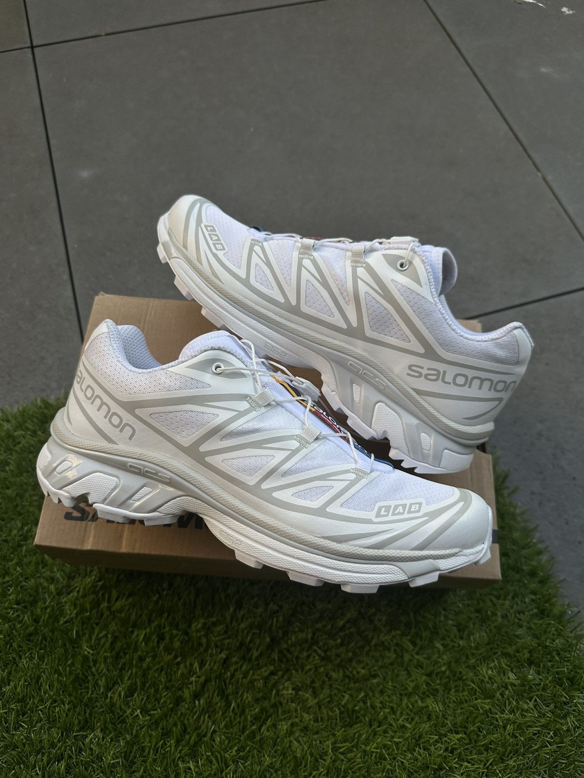 image of Outdoor Life x Salomon New Salomon Xt-6 White / Lunar Rock Sneakers, Men's (Size 8)