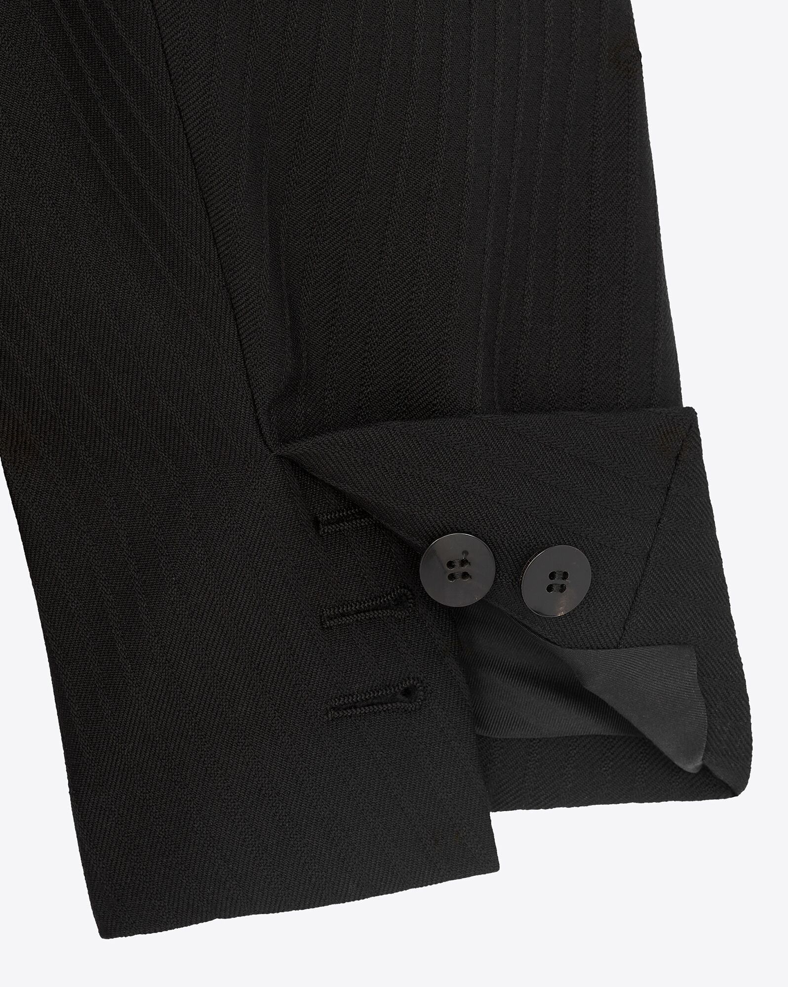 Saint Laurent Paris o1s1wg110125 782775 Unisex Oversized Tuxedo Jacket in Black Size ONE SIZE - 5 Thumbnail