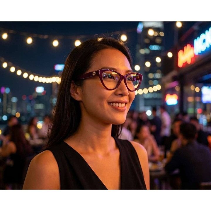 Gucci Gucci GG1581O 005 Eyeglasses Black 55mm Cat Eye Frame Size ONE SIZE - 3 Thumbnail