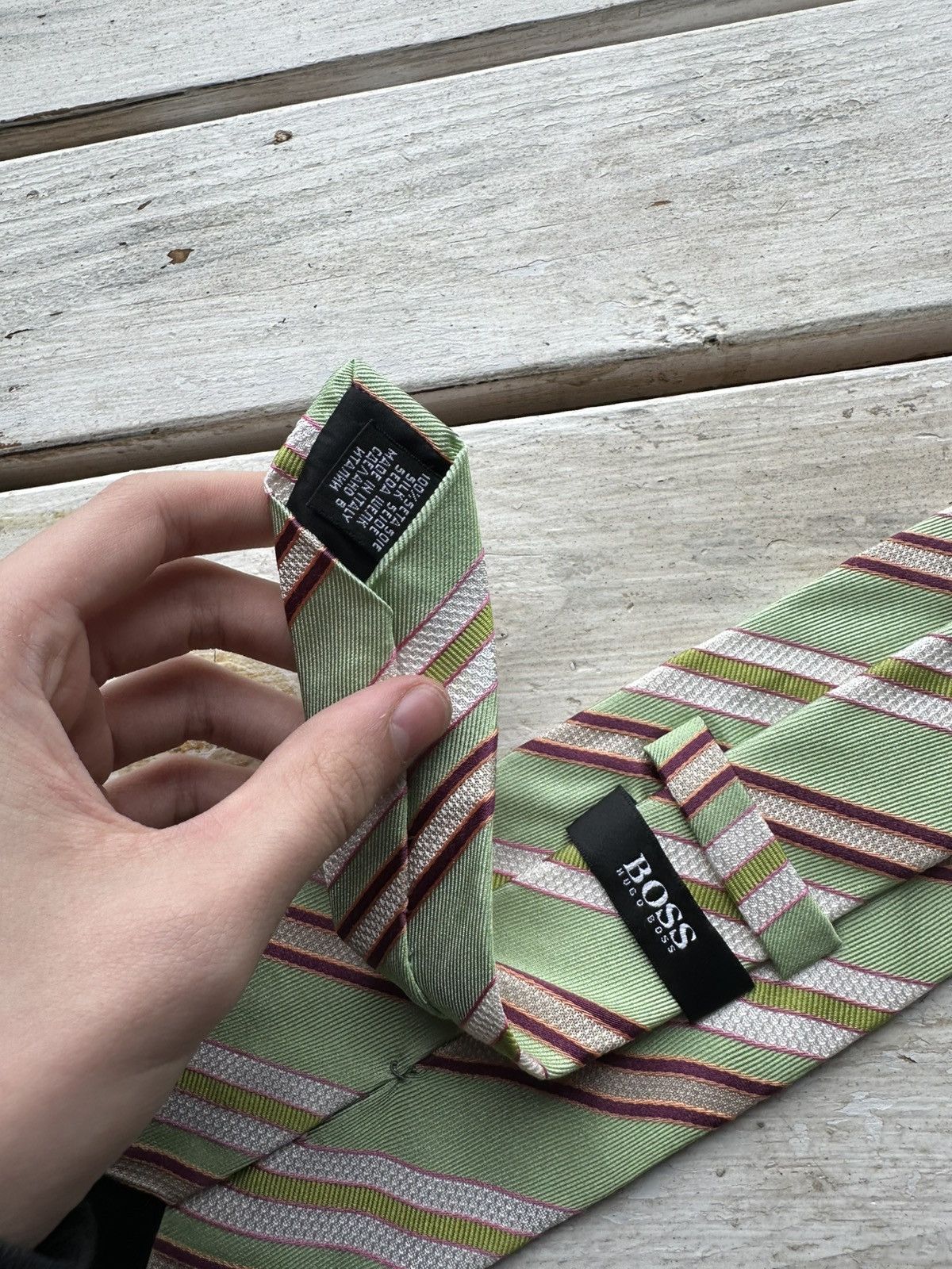 Hugo Boss × The Tie Bar × Vintage 🚨Vintage Hugo Boss tie 90s Flowers cravatca Y2K Calssic Size ONE SIZE - 6 Thumbnail