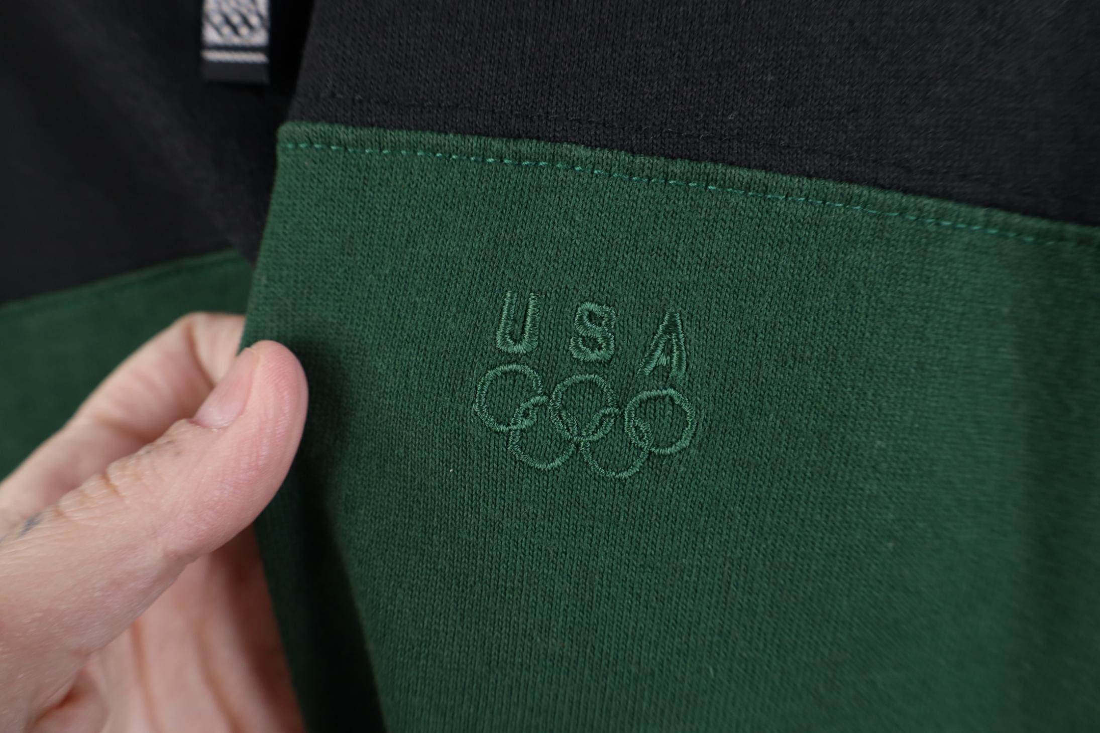 Vintage Vintage 90s USA Olympics 1/4 Zip Pullover Long Sleeve Polo Size US XL / EU 56 / 4 - 4 Thumbnail