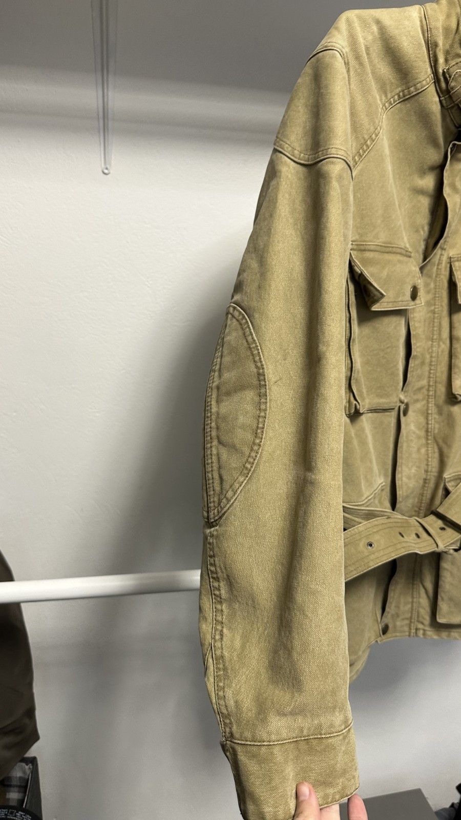 Belstaff Belstaff Men’s Roadmaster Beige Cotton Belted Jacket 1943 Size US L / EU 52-54 / 3 - 3 Thumbnail