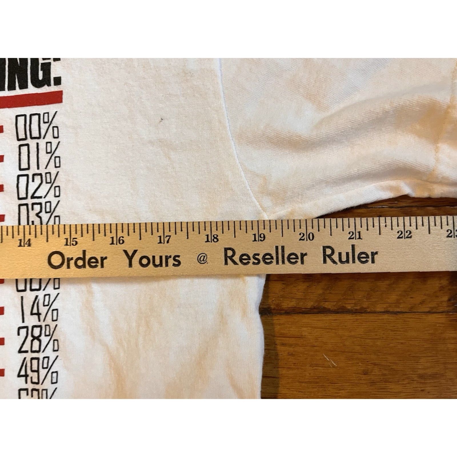 Fruit Of The Loom VINTAGE Fruit of the Loom Shirt Mens Medium White 90s Funny Quote Graphic Size US M / EU 48-50 / 2 - 7 Thumbnail