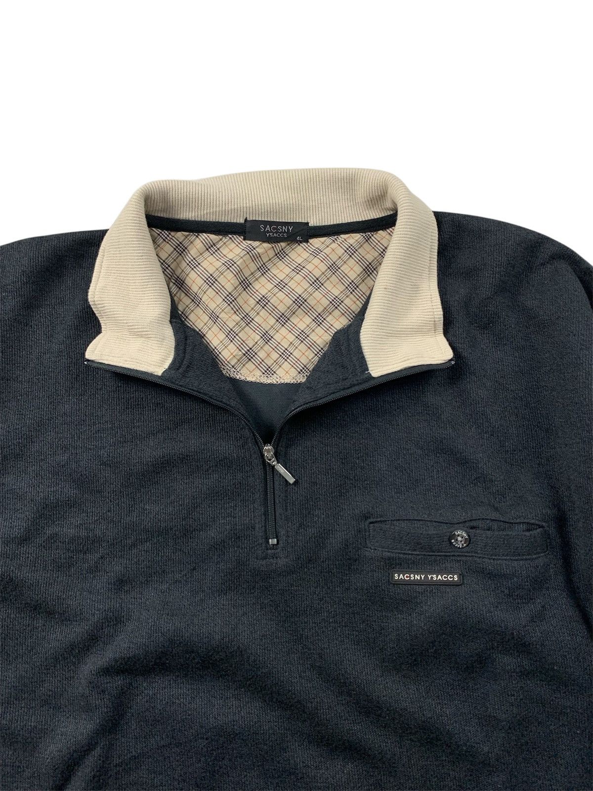 Yohji Yamamoto Sacsny y’sacs half zip sweater Size US XL / EU 56 / 4 - 2 Thumbnail