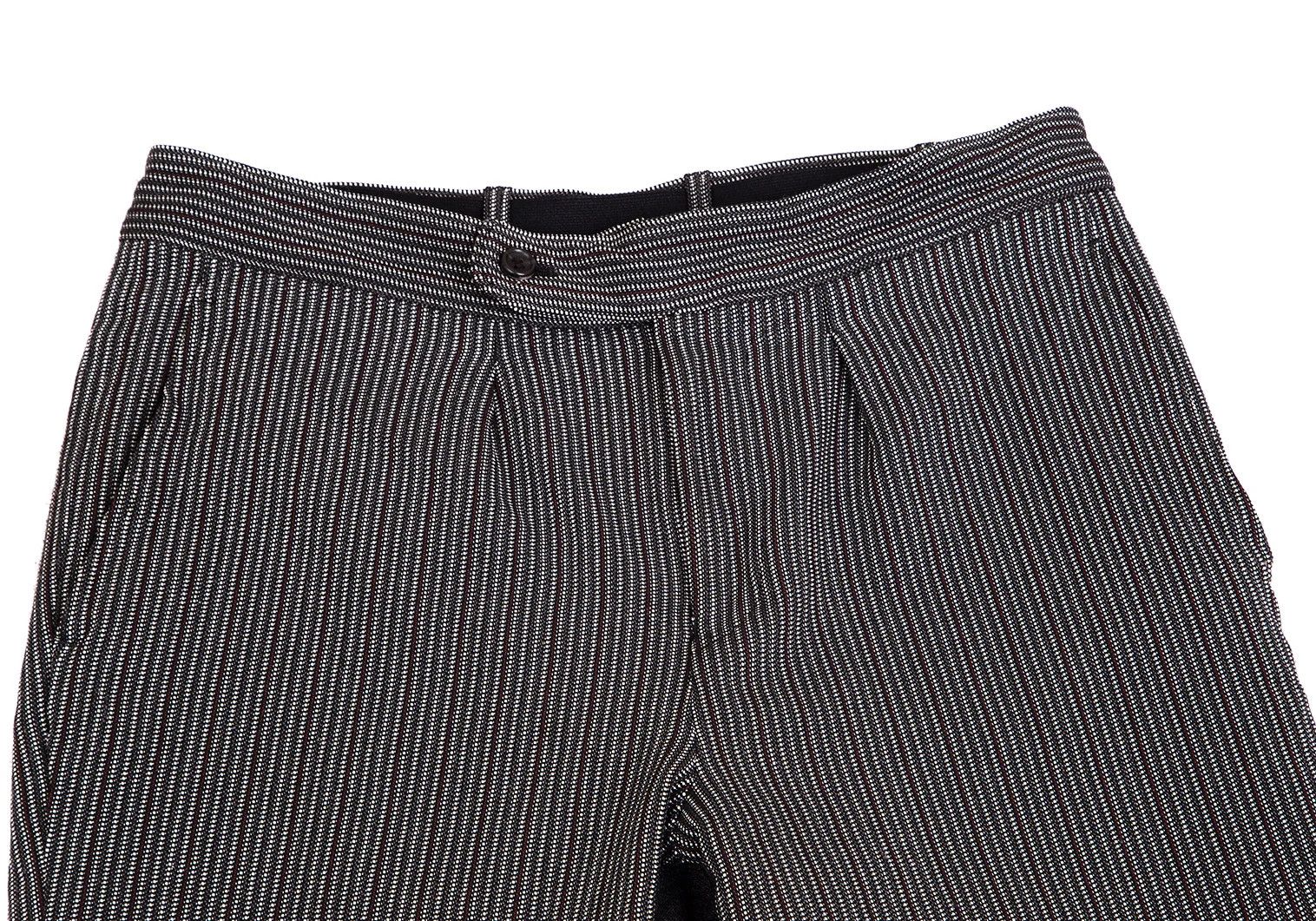 Junya Watanabe Polyester Striped Hip Transition Pants in Black and White Size US 30 / EU 46 - 2 Thumbnail
