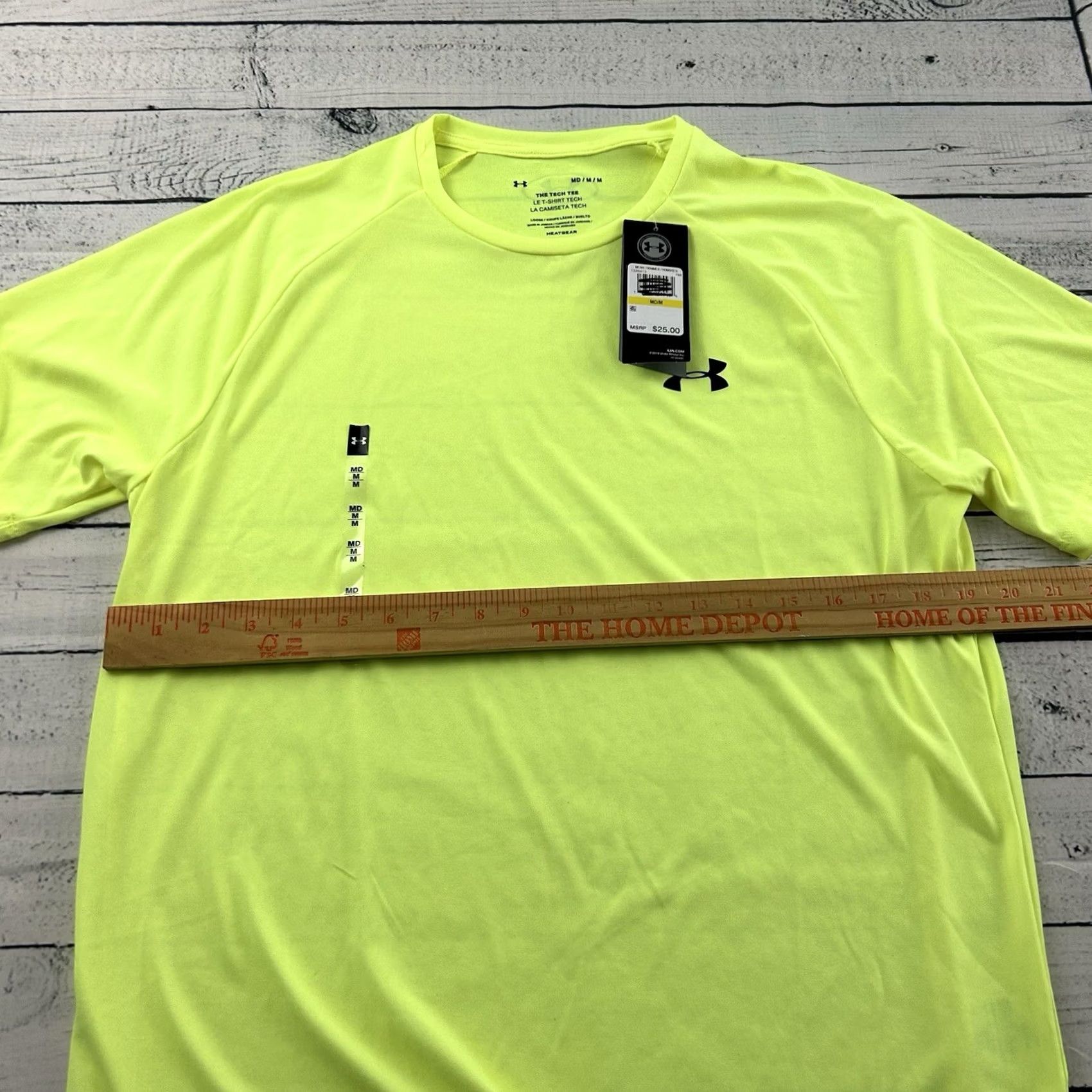 Under Armour Under Armour HeatGear Short Sleeve Tee Shirt Men M Yellow Size US M / EU 48-50 / 2 - 5 Thumbnail