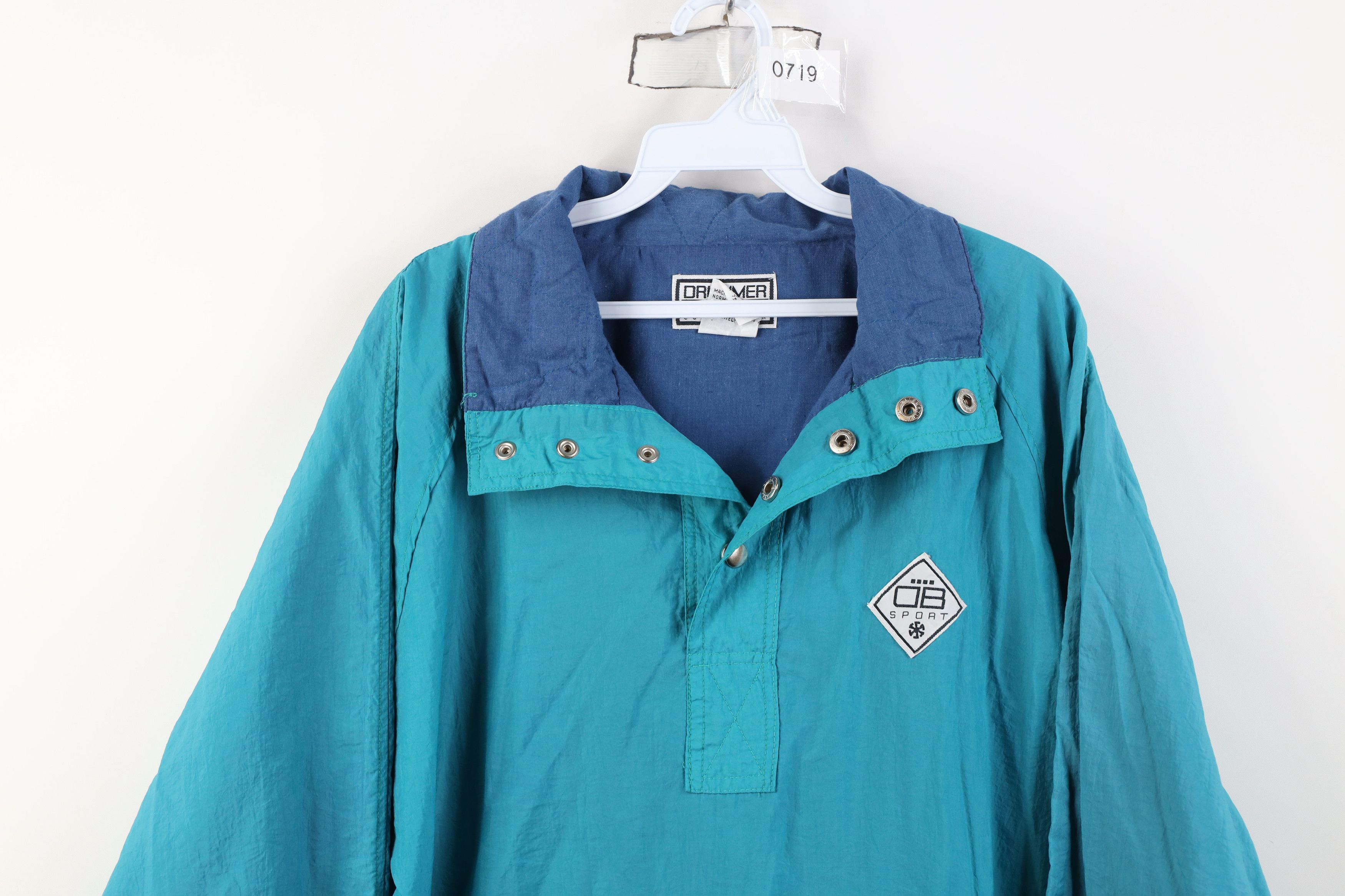 Vintage Vintage 90s Streetwear Packable Windbreaker Jacket Teal Size US XL / EU 56 / 4 - 2 Thumbnail