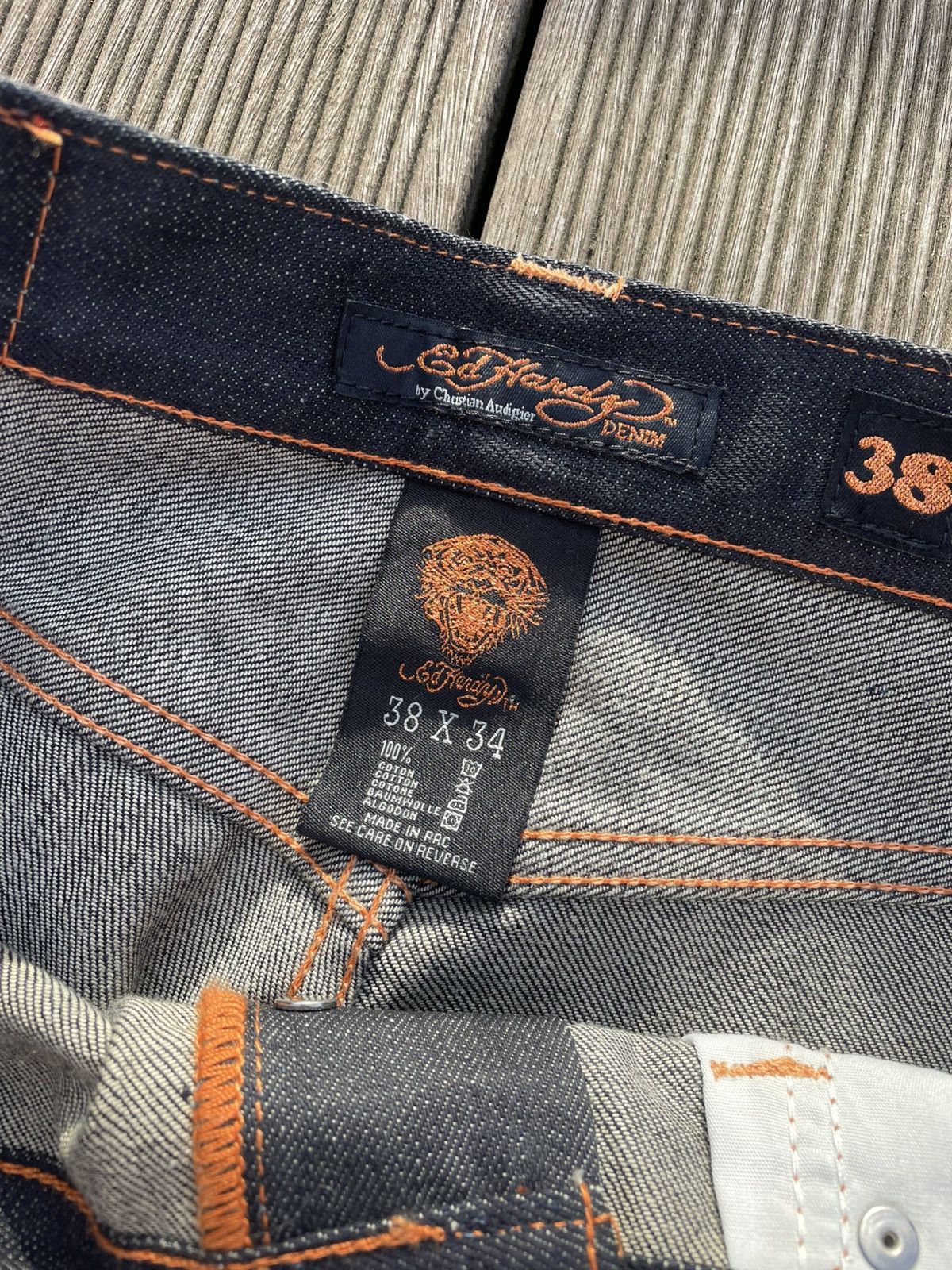 Ed Hardy Ed Hardy 2009 denim jeans men’s regular straight W38 x L34 Size US 38 / EU 54 - 8 Thumbnail