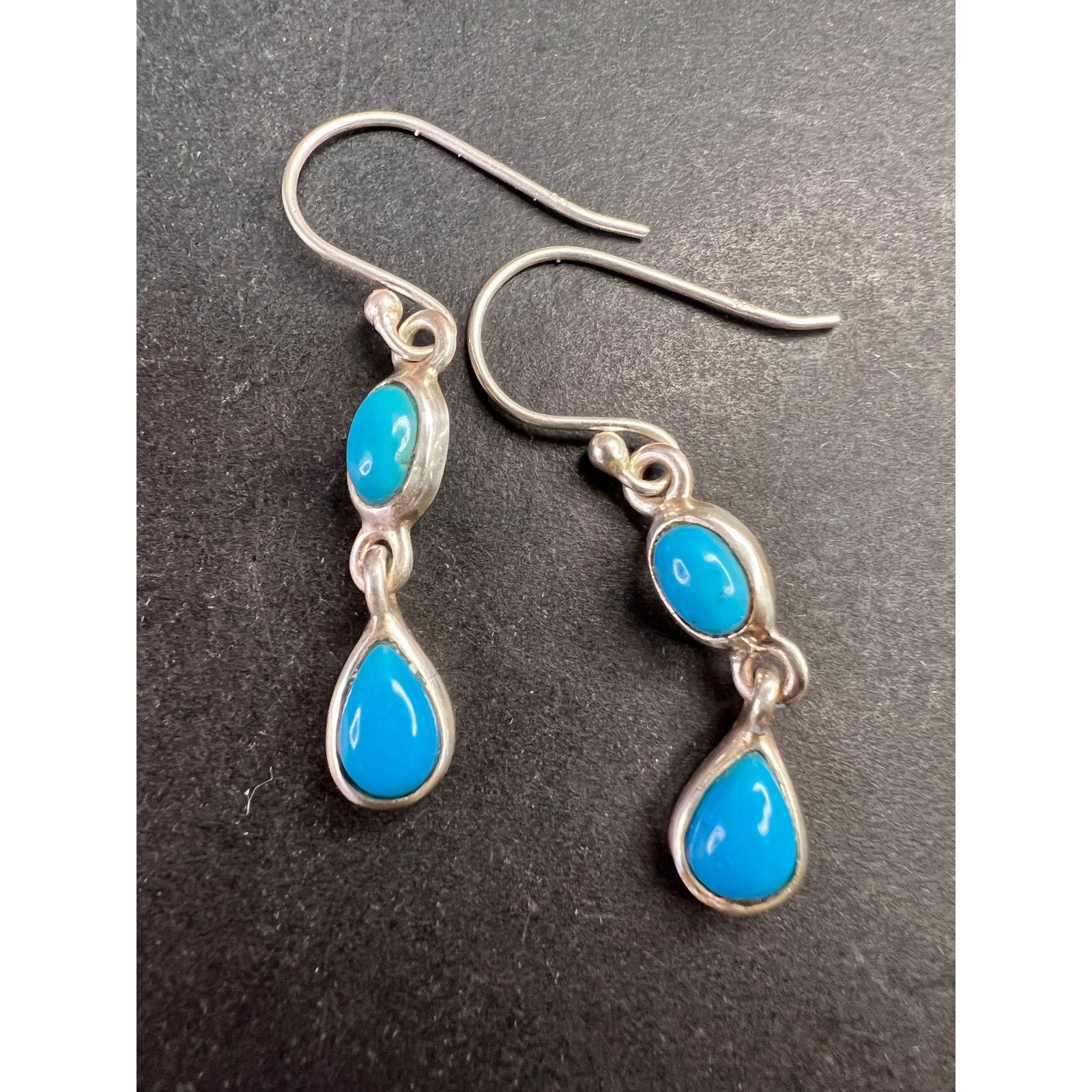 Other NEW Sleeping Beauty turquoise 925 silver earrings 2.94 grams Size ONE SIZE - 3 Thumbnail