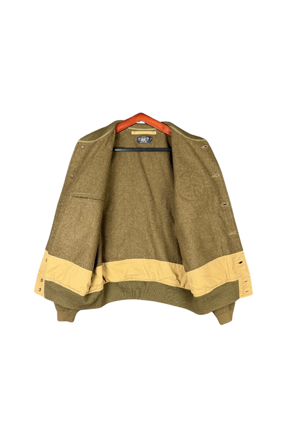 RRL Ralph Lauren RRL Wool Lined Canvas Work Jacket Khaki (00s Era) Size US M / EU 48-50 / 2 - 3 Thumbnail