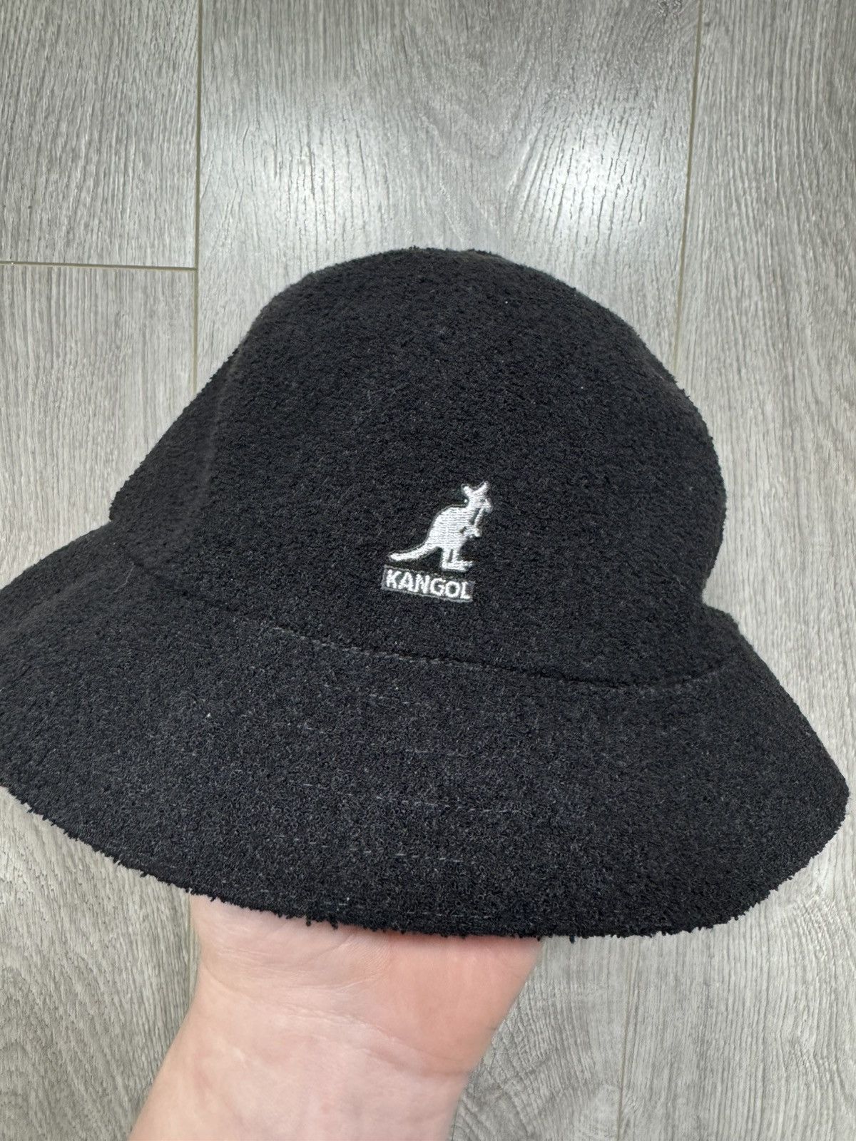 Kangol × Vintage KANGOL Black Bermuda Bucket Hat Kangaroo Logo Sz S Cap Size ONE SIZE - 2 Thumbnail