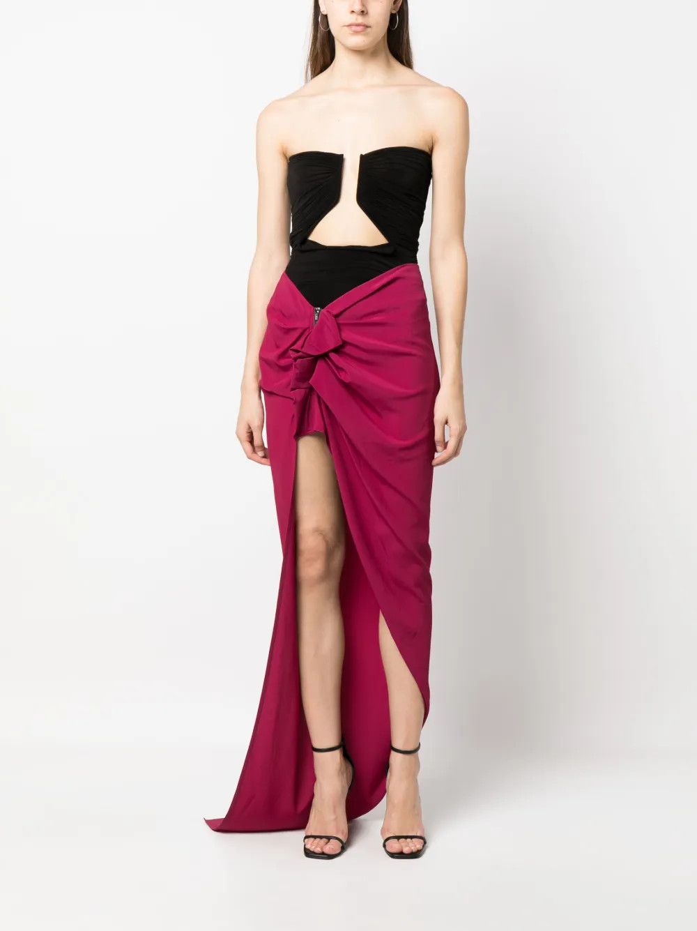 Rick Owens o1y0126 Maxi Skirt in Garnet Size 27" / US 4 / IT 40 - 5 Thumbnail