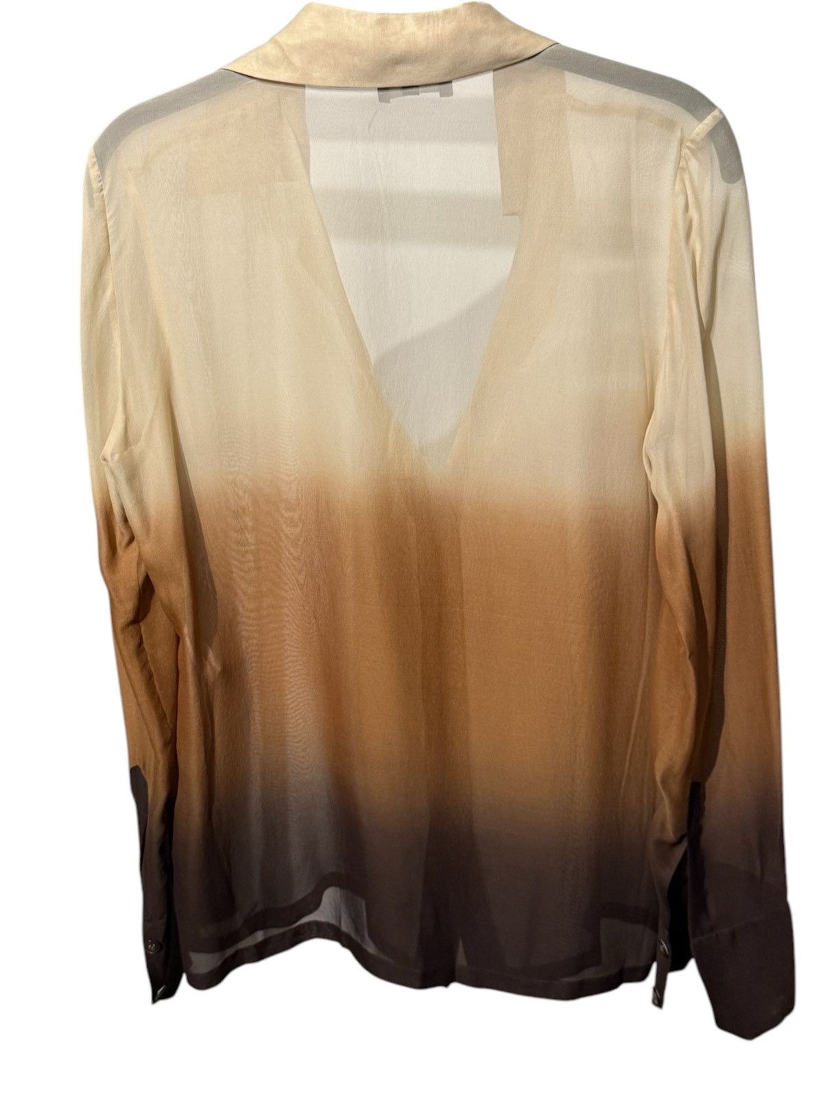 Gucci Gucci by Tom Ford SS1997 Brown Ombré Dyed Silk Shirt Size US M / EU 48-50 / 2 - 2 Thumbnail
