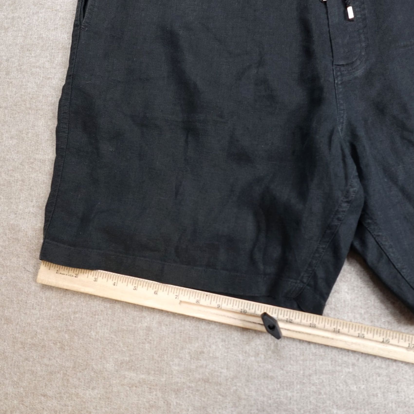 Vilebrequin Vilebrequin Mens Shorts 3XL Black Linen Drawstring Solid Chino Casual Mens Size US 39 - 4 Thumbnail