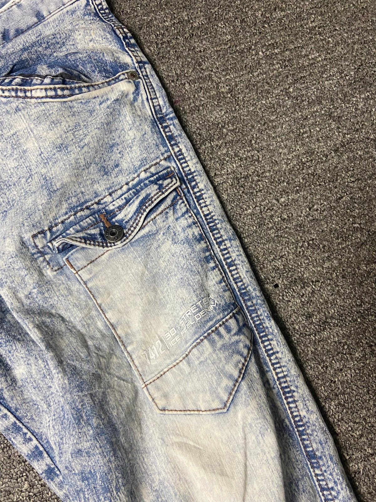 Japanese Brand Iz Frontier BDXSTRETCH + ICE FEEL DENIM CARGO JEANS (165) Size US 32 / EU 48 - 9 Thumbnail
