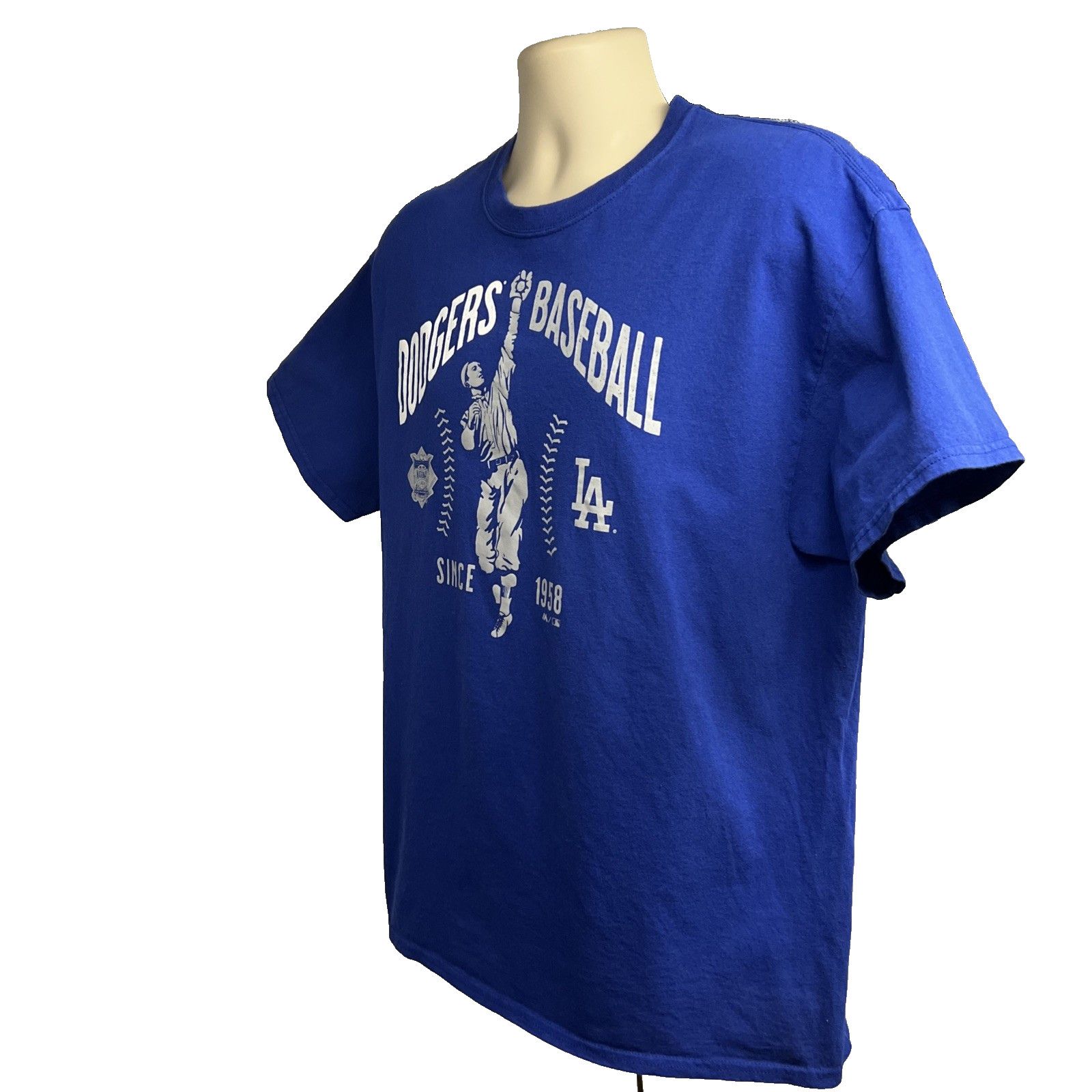 Majestic Los Angeles Dodgers Baseball Blue Graphic T-Shirt Mens XL Size US XL / EU 56 / 4 - 3 Thumbnail