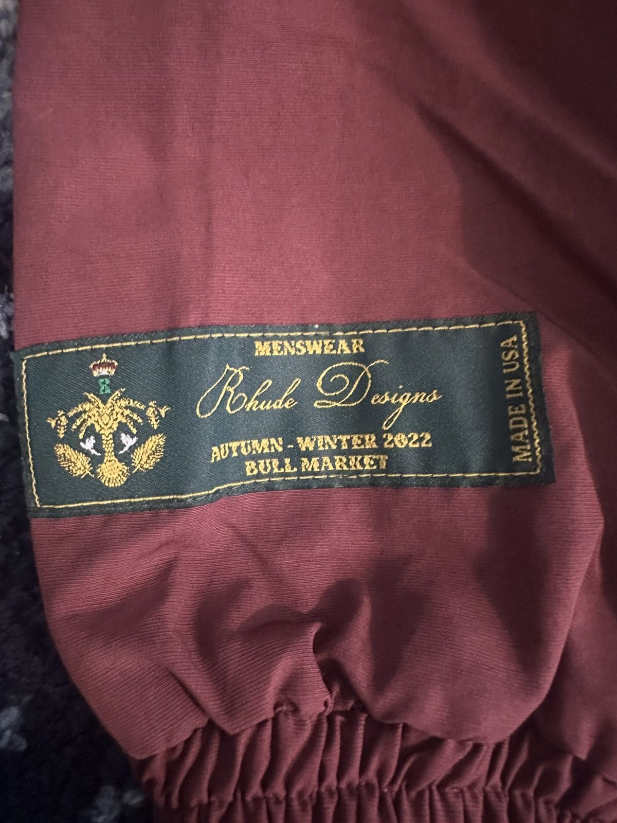 Rhude Rhude World Champions "Maroon / White" bomber jacket Size US M / EU 48-50 / 2 - 6 Thumbnail