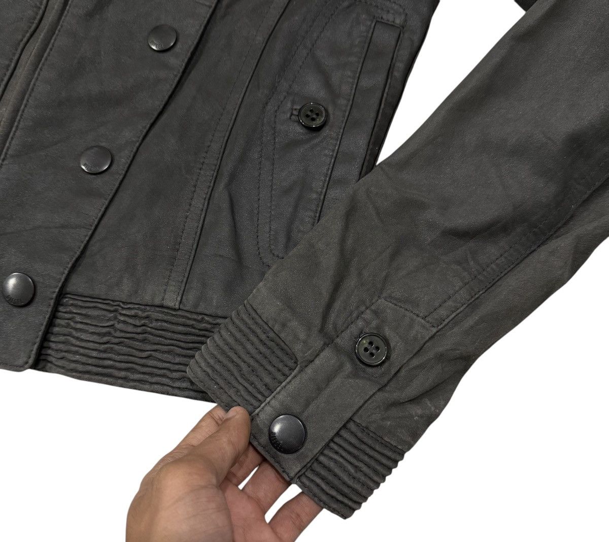 Diesel Black Gold Vintage Diesel Lamb Leather Avant Garde Inspired Jacket Size XS / US 0-2 / IT 36-38 - 18 Thumbnail