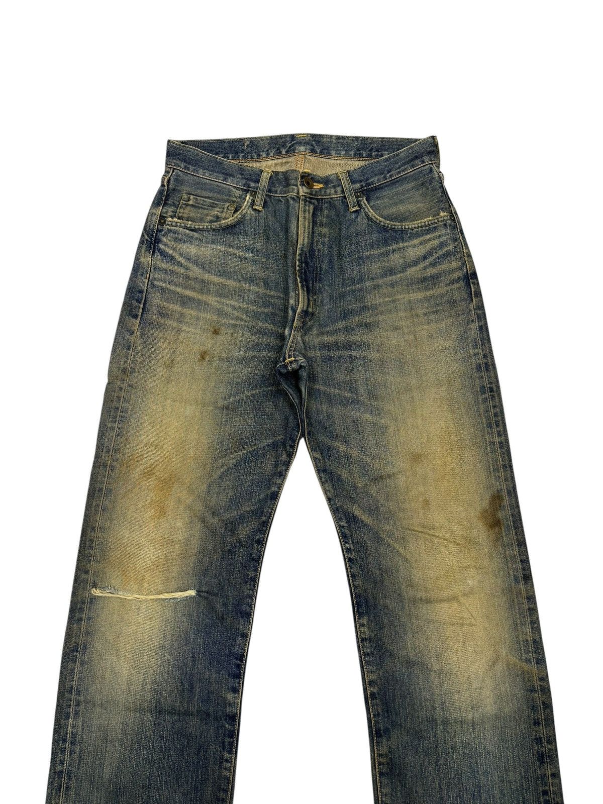 Kapital EDWIN 505XX MUD WASH SELVEDGE BAGGY DISTRESSED DENIM JEANS Size US 31 - 7 Thumbnail