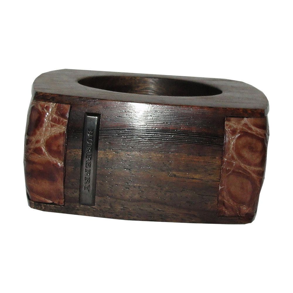 Burberry Massive Runway Burberry Wood Leather Bracelet Size ONE SIZE - 1 Thumbnail