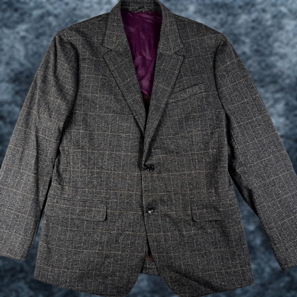 Bonobos Bonobos Sport Coat Blazer 44R Athletic Fit Mens Grey Plaid Cotton Suit Jacket Size 44R - 1 Thumbnail