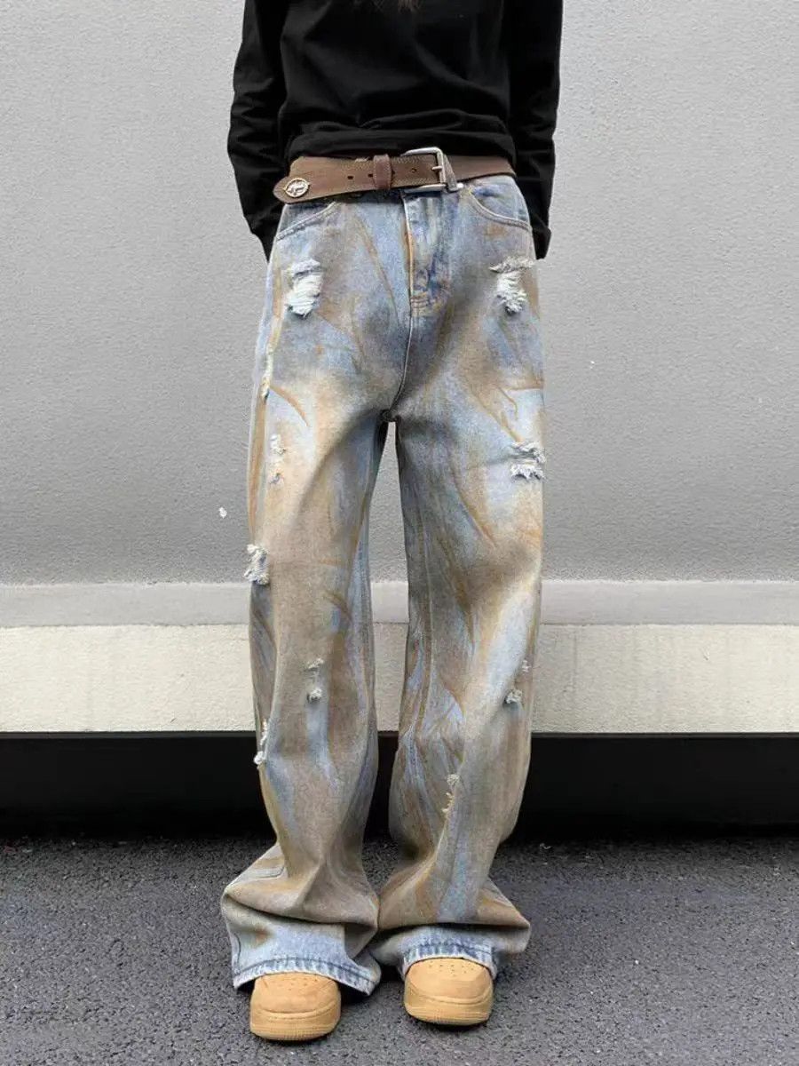 Japanese Brand × Jean High Street Tie-Dye Aged Casual Jeans Size US 32 / EU 48 - 2 Thumbnail