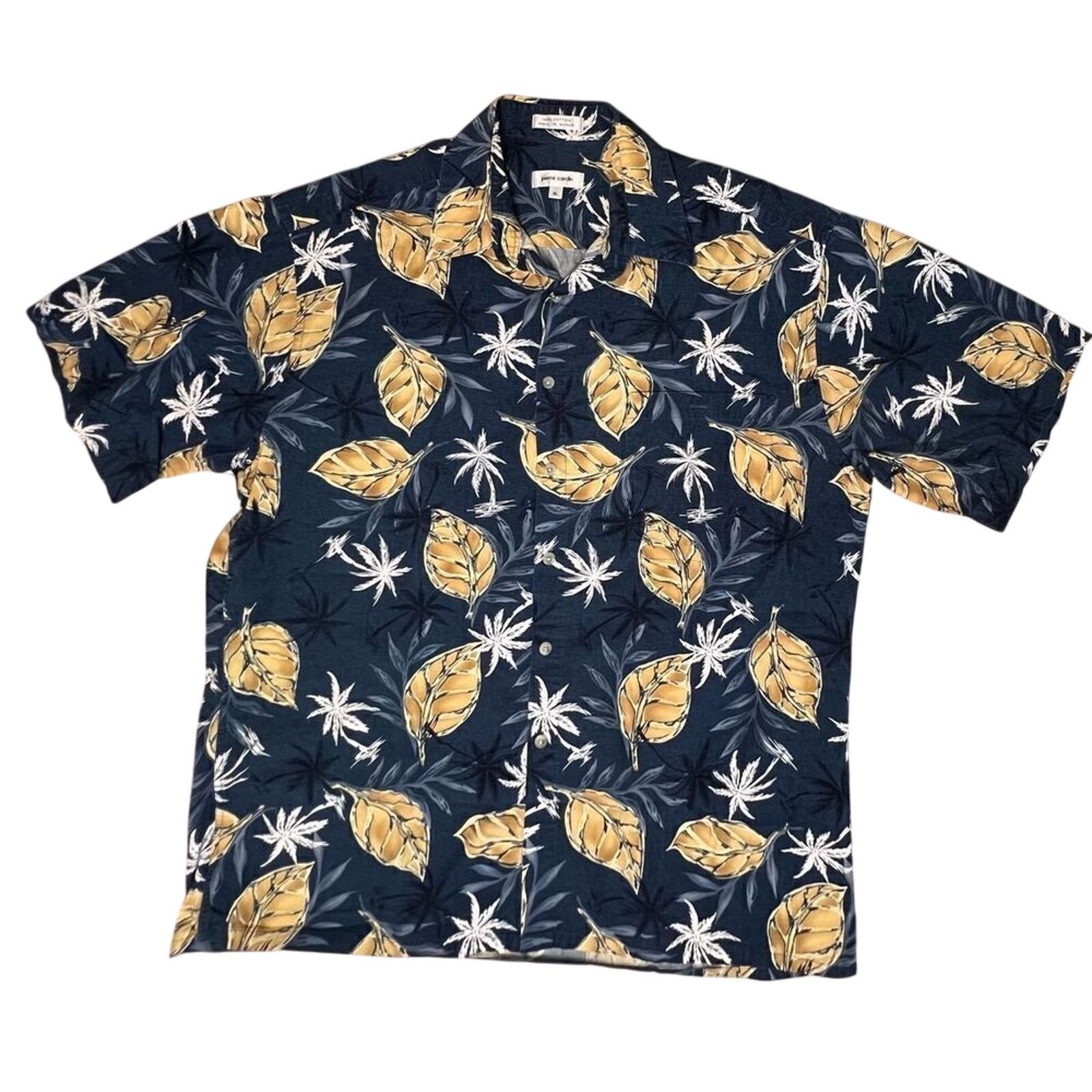 Pierre Cardin Pierre Cardin Palm Trees Tropical Hawaiian Shirt XL Cruise Size US XL / EU 56 / 4 - 1 Thumbnail