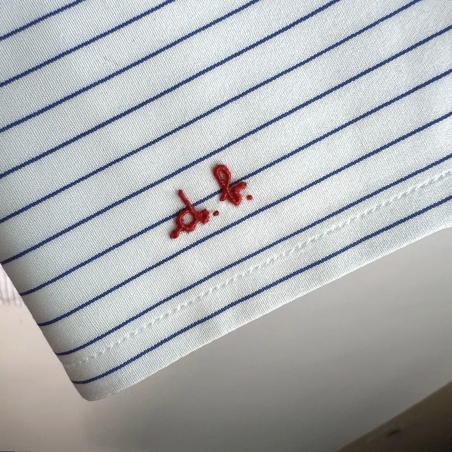 Vintage VINTAGE Sartoria F-Margutti Men's Shirt Casual 4XL Cotton White Blue Striped 90s Button-Up Size US XXL / EU 58 / 5 - 6 Thumbnail
