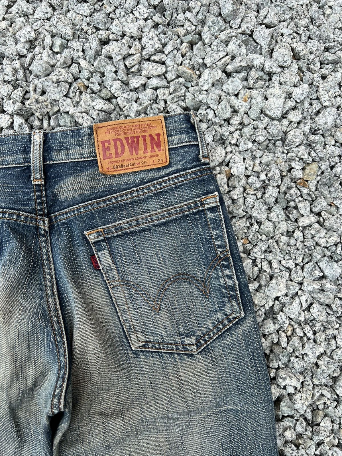 Japanese Brand Vintage Edwin 503 Rebel Bootcut Mud Wash Jean Size US 28 / EU 44 - 18 Thumbnail