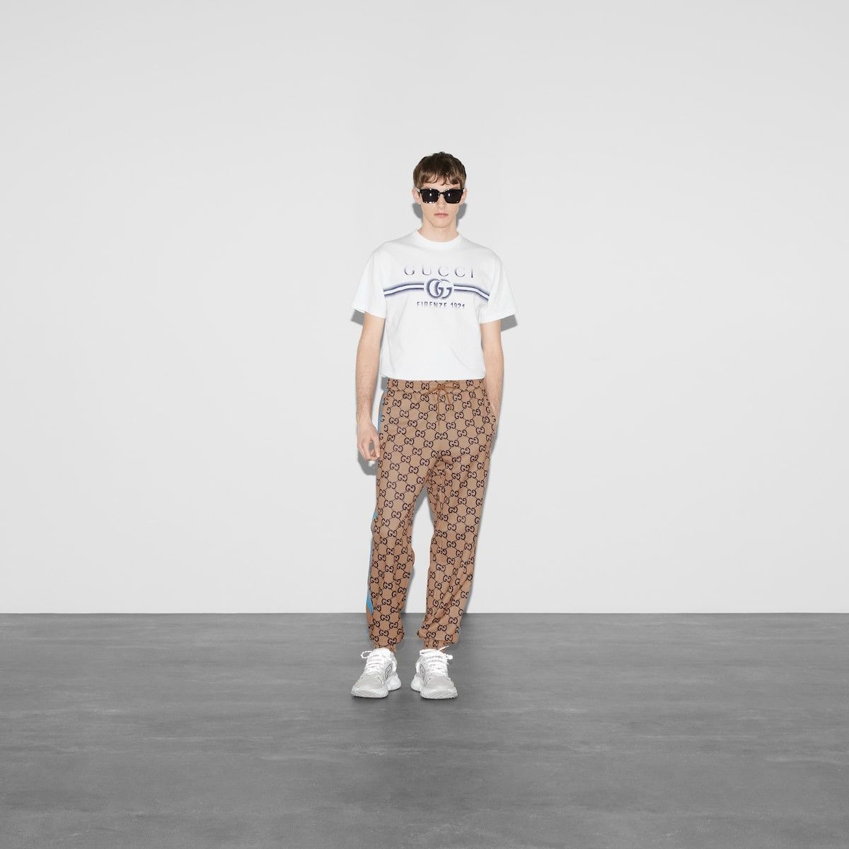 Gucci o1s1wg110925 Technical Jersey GG Print Jogging Pant Size US 32 / EU 48 - 2 Thumbnail