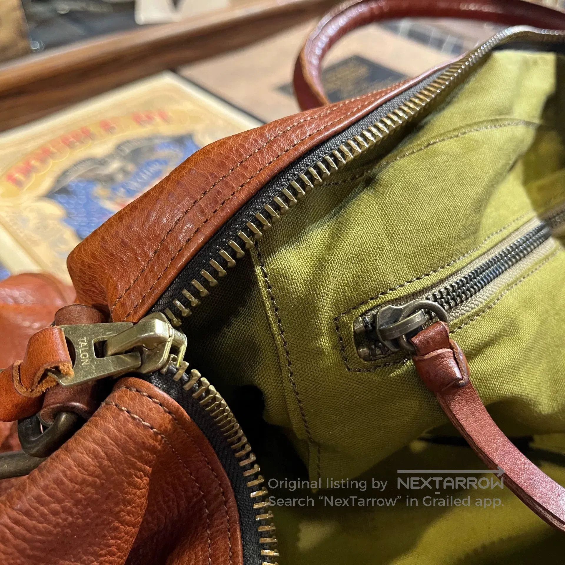 RRL Ralph Lauren rrl leather boston travel bag. Size ONE SIZE - 6 Thumbnail