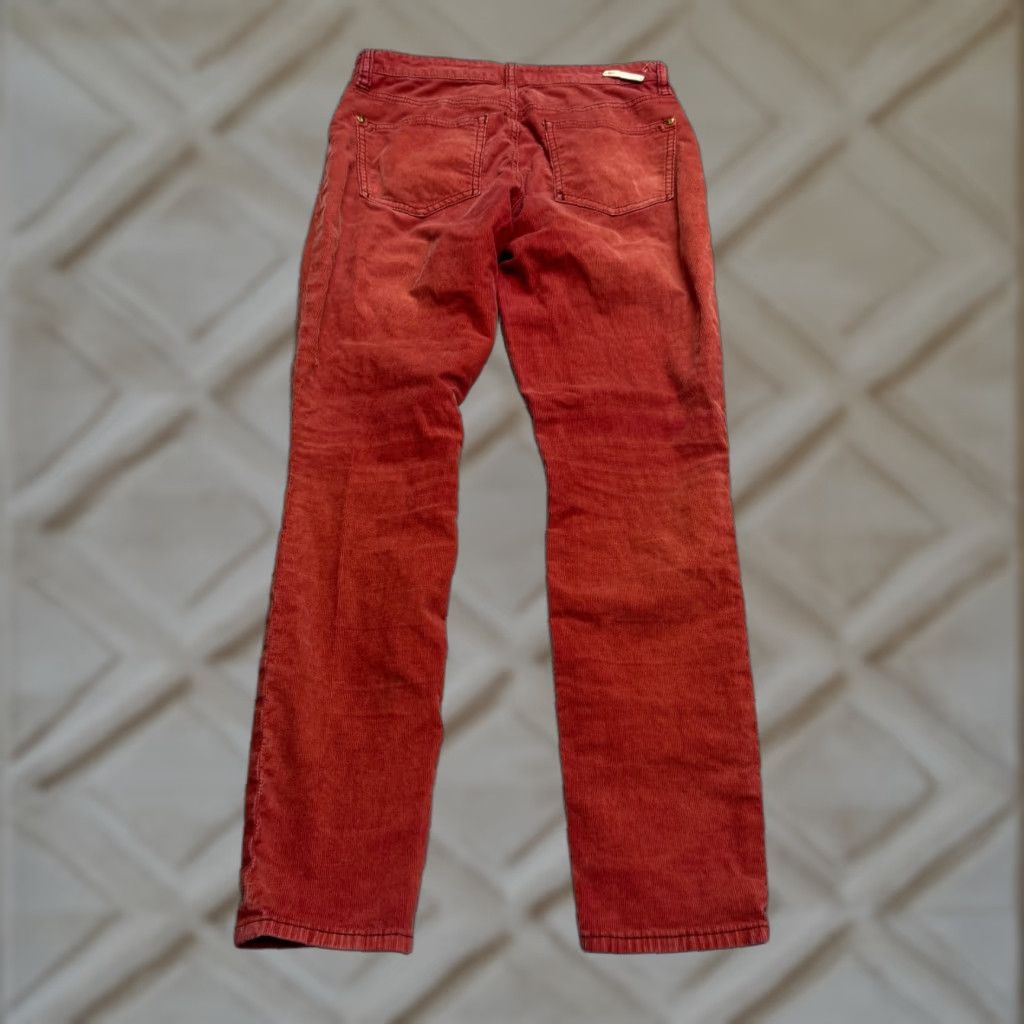 Vintage Pilcro And The Letterpress Corduroy Pants Womens 26 Red Cotton Chino Regular Skinny ZIP Closure Button Front 90s? Size 26" / US 2 / IT 38 - 1 Thumbnail